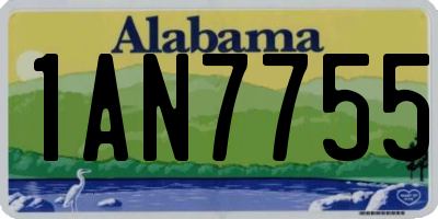 AL license plate 1AN7755