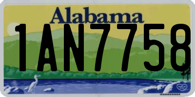 AL license plate 1AN7758