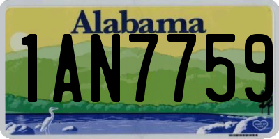 AL license plate 1AN7759