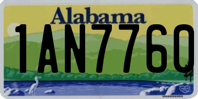 AL license plate 1AN7760