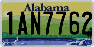 AL license plate 1AN7762