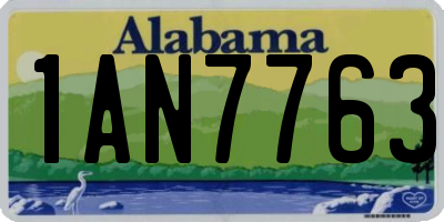 AL license plate 1AN7763