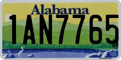 AL license plate 1AN7765