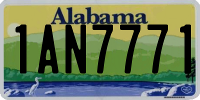 AL license plate 1AN7771