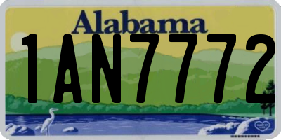 AL license plate 1AN7772