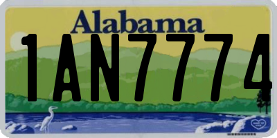 AL license plate 1AN7774
