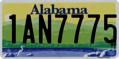 AL license plate 1AN7775