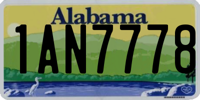 AL license plate 1AN7778