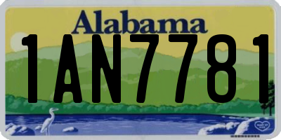 AL license plate 1AN7781