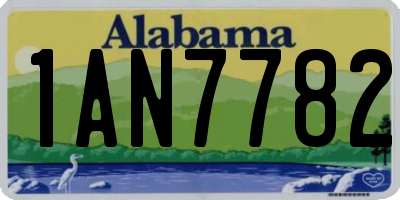 AL license plate 1AN7782
