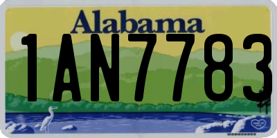 AL license plate 1AN7783