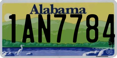 AL license plate 1AN7784