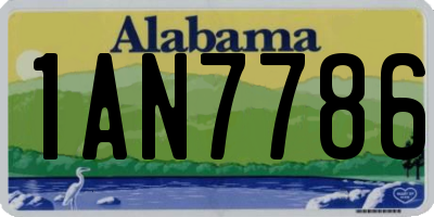 AL license plate 1AN7786