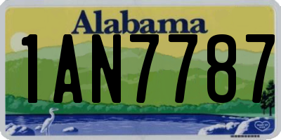 AL license plate 1AN7787