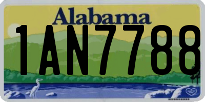 AL license plate 1AN7788