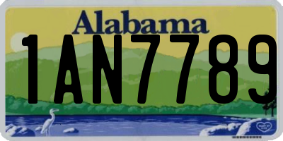 AL license plate 1AN7789