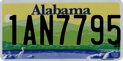 AL license plate 1AN7795