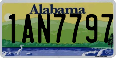 AL license plate 1AN7797