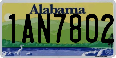 AL license plate 1AN7802