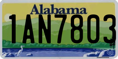AL license plate 1AN7803