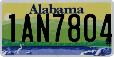 AL license plate 1AN7804