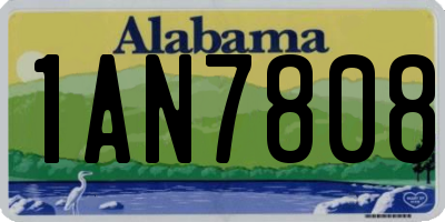 AL license plate 1AN7808