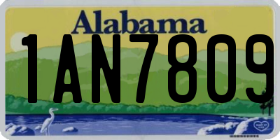 AL license plate 1AN7809
