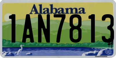 AL license plate 1AN7813