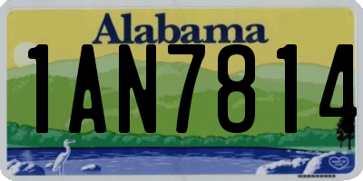 AL license plate 1AN7814