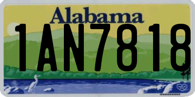 AL license plate 1AN7818