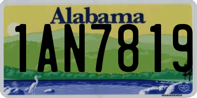 AL license plate 1AN7819