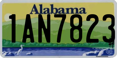 AL license plate 1AN7823