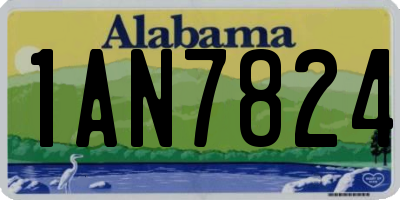 AL license plate 1AN7824