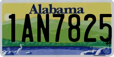 AL license plate 1AN7825
