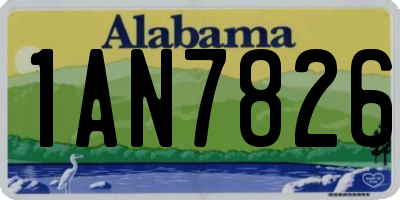 AL license plate 1AN7826