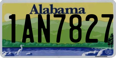 AL license plate 1AN7827