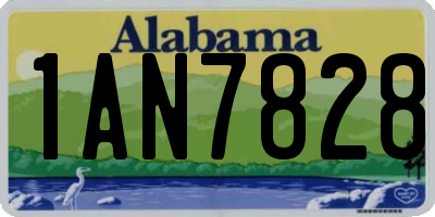 AL license plate 1AN7828