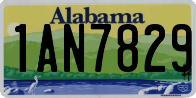 AL license plate 1AN7829