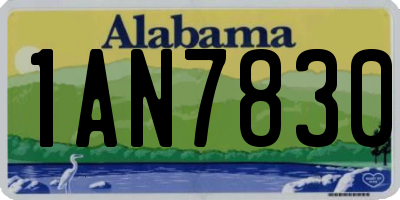 AL license plate 1AN7830