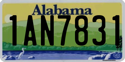 AL license plate 1AN7831
