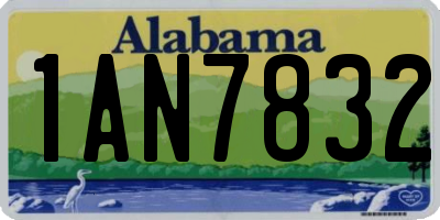AL license plate 1AN7832
