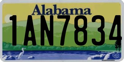 AL license plate 1AN7834
