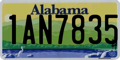 AL license plate 1AN7835