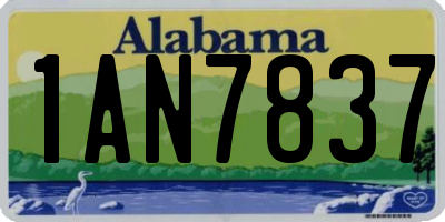 AL license plate 1AN7837