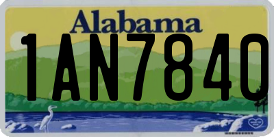 AL license plate 1AN7840