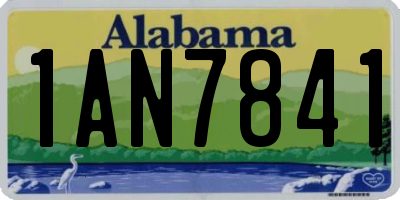 AL license plate 1AN7841