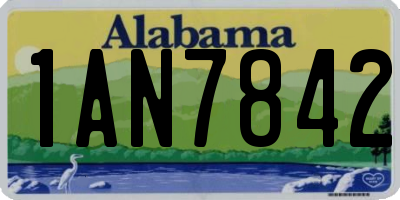 AL license plate 1AN7842