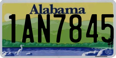 AL license plate 1AN7845