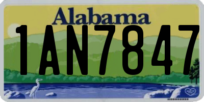 AL license plate 1AN7847