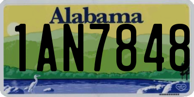 AL license plate 1AN7848
